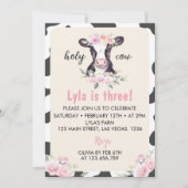 Invitation à l'anniversaire de la vache de ferme (Devant)