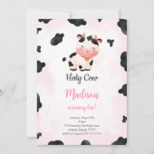 Invitation à l'anniversaire de la vache mignonne (Devant)