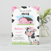 Invitation à l'anniversaire de la Vache mignonne (Debout devant)