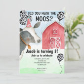 Invitation à l'anniversaire de la vache pour enfan (Debout devant)