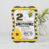 Invitation à l'anniversaire de l'abeille (Debout devant)