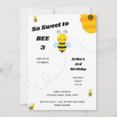 Invitation à l'anniversaire de l'abeille (Devant)