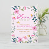 Invitation à l'anniversaire de l'abeille florale m (Debout devant)