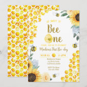 Invitation à l'anniversaire de l'abeille Invitatio (Devant / Derrière)