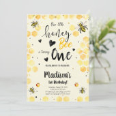 Invitation à l'anniversaire de l'abeille modifiabl (Debout devant)