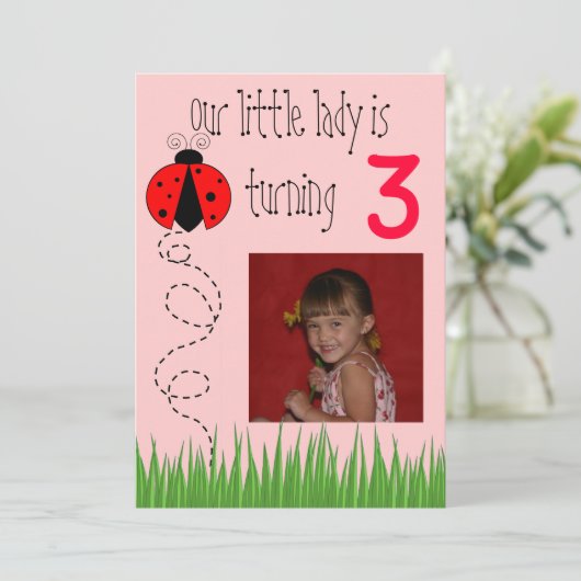 Invitation à l'anniversaire de Ladybug (Debout devant)