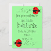 Invitation à l'anniversaire de Ladybug (Dos)
