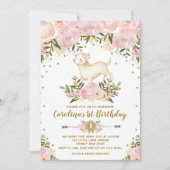 Invitation à l'anniversaire de l'agneau de filles  (Devant)