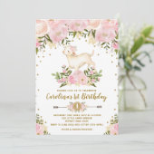 Invitation à l'anniversaire de l'agneau de filles  (Debout devant)