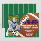 Invitation à l'anniversaire de l'Allstar Football (Devant / Derrière)