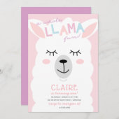 Invitation à l'anniversaire de l'Alpace Llama (Devant / Derrière)
