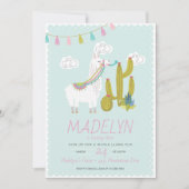 Invitation à l'anniversaire de l'Alpace Llama (Devant)