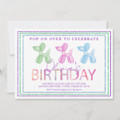 Invitation à l'anniversaire de l'animal (Devant)