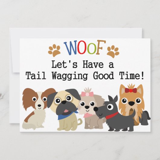 Invitation à l'anniversaire de l'animal (Devant)