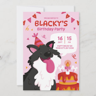 Invitation à l'anniversaire de l'animal de chien t