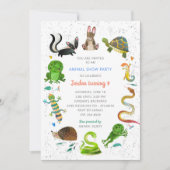 Invitation à l'anniversaire de l'animal mignon - S (Devant)