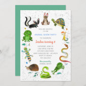 Invitation à l'anniversaire de l'animal mignon - S (Devant / Derrière)