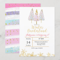 Invitation à l'anniversaire de l'arbre d'hiver One