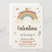 Invitation à l'anniversaire de l'arc-en-ciel (Devant / Derrière)