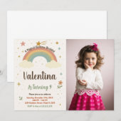 Invitation à l'anniversaire de l'arc-en-ciel avec  (Devant / Derrière)