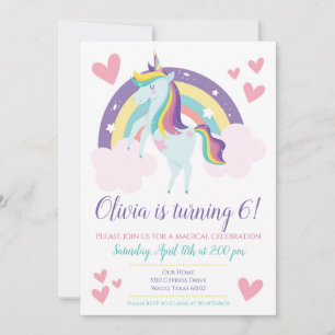 Invitation à l'anniversaire de l'arc-en-ciel d'Uni