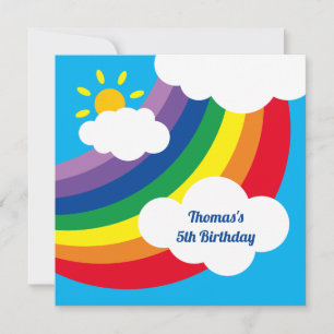 Invitation à l'anniversaire de l'arc-en-ciel perso