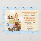 Invitation à l'anniversaire de l'arche de Noé (ave (Devant / Derrière)