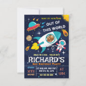 Invitation à l'anniversaire de l'astronaute avec p (Devant)