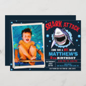 Invitation à l'anniversaire de l'attaque de requin (Devant / Derrière)