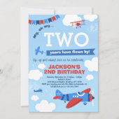 Invitation à l'anniversaire de l'avion (Devant)