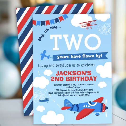 Invitation à l'anniversaire de l'avion