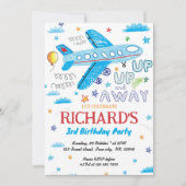 Invitation à l'anniversaire de l'avion, main d'avi (Devant)