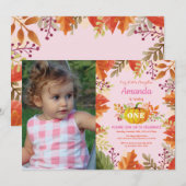 Invitation à l'anniversaire de l'Citrouille d'auto (Devant / Derrière)