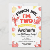 Invitation à l'anniversaire de l'écrevisse | 2e an (Devant)