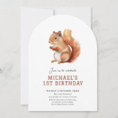 Invitation à l'anniversaire de l'écureuil (Devant)