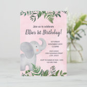 Invitation à l'anniversaire de l'éléphant (Debout devant)