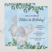 Invitation à l'anniversaire de l'éléphant (Devant / Derrière)