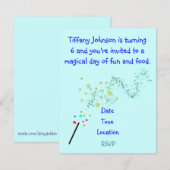 Invitation à l'anniversaire de l'enfant (Devant / Derrière)