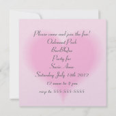 Invitation à l'anniversaire de l'enfant agneau et  (Dos)