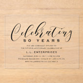 Invitation à l'anniversaire de l'entreprise (Recto)