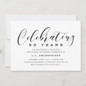 Invitation à l'anniversaire de l'entreprise (Devant)