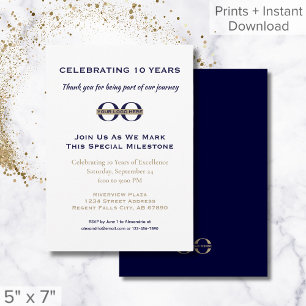 Invitation à l'anniversaire de l'entreprise avec l