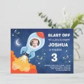 Invitation à l'anniversaire de l'espace Astronaute (Debout devant)