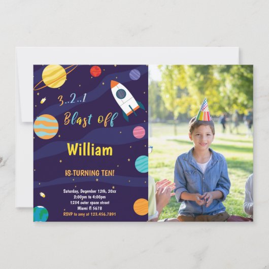 Invitation à l'anniversaire de l'espace extra-atmo (Devant)