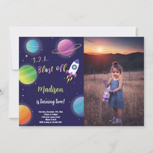 Invitation à l'anniversaire de l'espace extra-atmo (Devant)