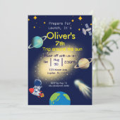 Invitation à l'anniversaire de l'espace - Fête de  (Debout devant)