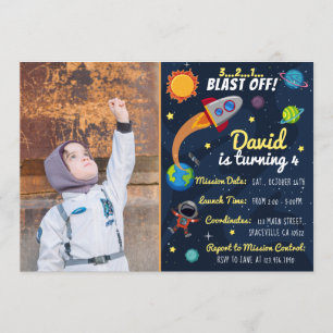 Invitation à l'anniversaire de l'espace mignon ave