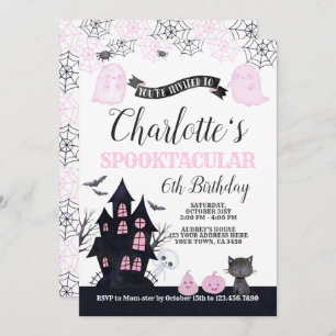 Invitation à l'anniversaire de l'Halloween Spookta