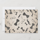 Invitation à l'anniversaire de Little Man Mustache (Dos)