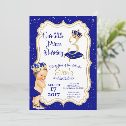 Invitation à l'anniversaire de Little Prince - 3e (Debout devant)